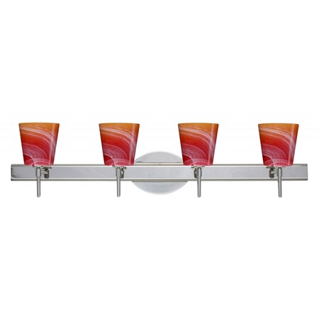 Besa Lighting Besa Wall Canto 5 Chrome Solare 4x5W LED 4SW-5131SL-LED-CR